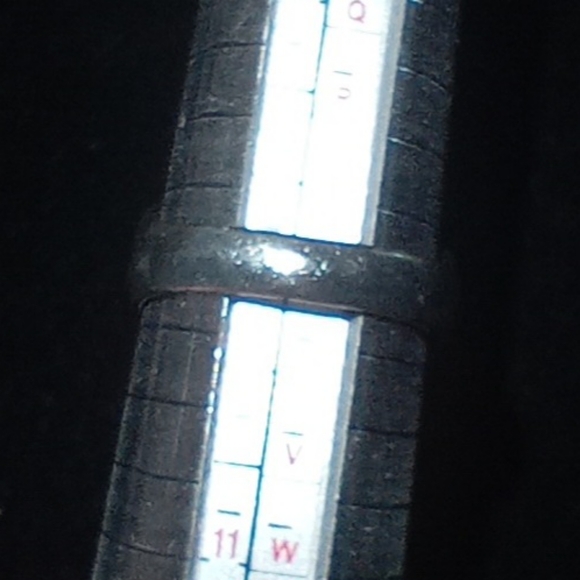 New Silver Plated Round Green  glass Ring Size 10 - Picture 3 of 5